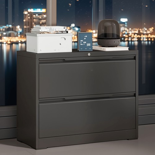 Black drawer file cabinet - 2,